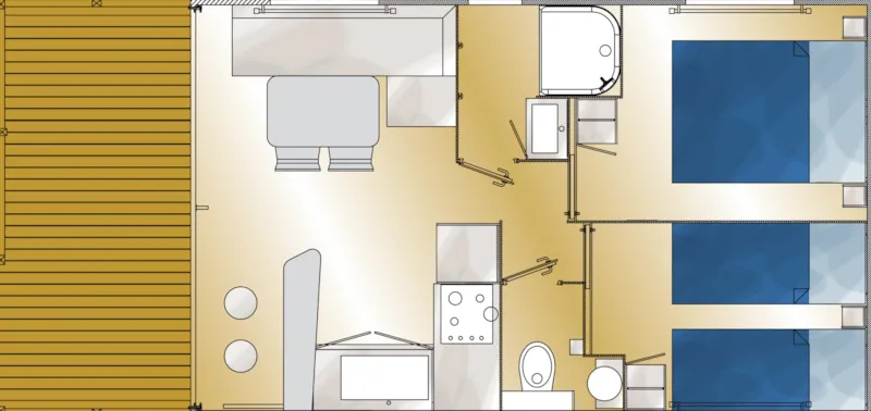 Mobile Home Tourmalet 2 Chambres = Draps + Serviettes +Ménage