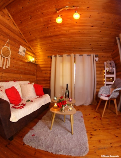 Wood cottage Love nest Jacuzzi- sheets +towels + cleaning — 7
