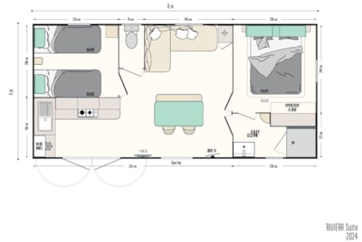 Mobil-Home Riviera suite 2024 (5pers and 1 baby) emp 35