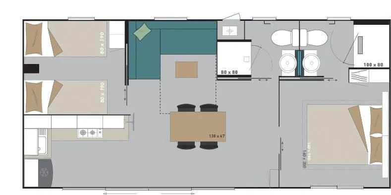 Mobilhome Ciclamino Garden 35M²