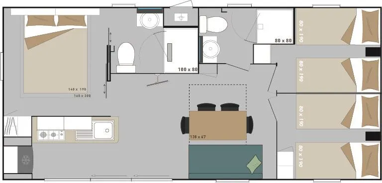 Mobilhome Ortensia Garden 32- 35M²