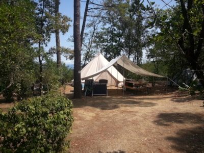 Super Maxi Pitch 101-135m²: car + tent/caravan or camping-car + electricity — 2