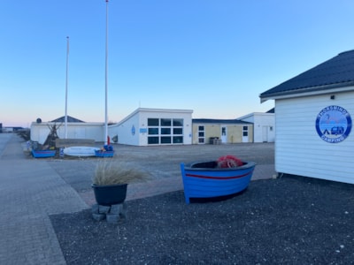 Pitch + motor home outside the gate