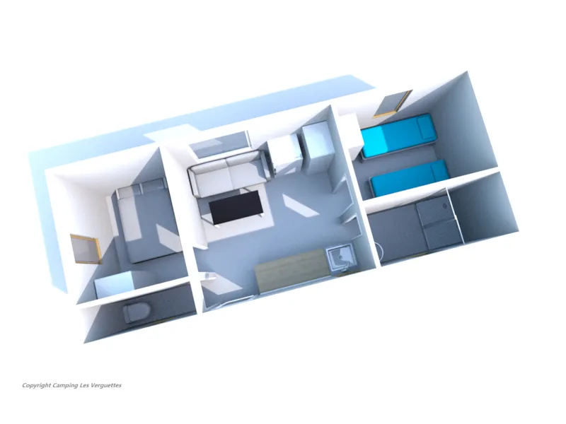 Mobil-Home - 22M² - 2 Chambres + Climatisation