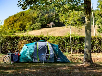 Pitch for tents (with bike)