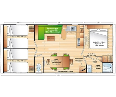 Mobil home Grand Confort (3 Rooms)
