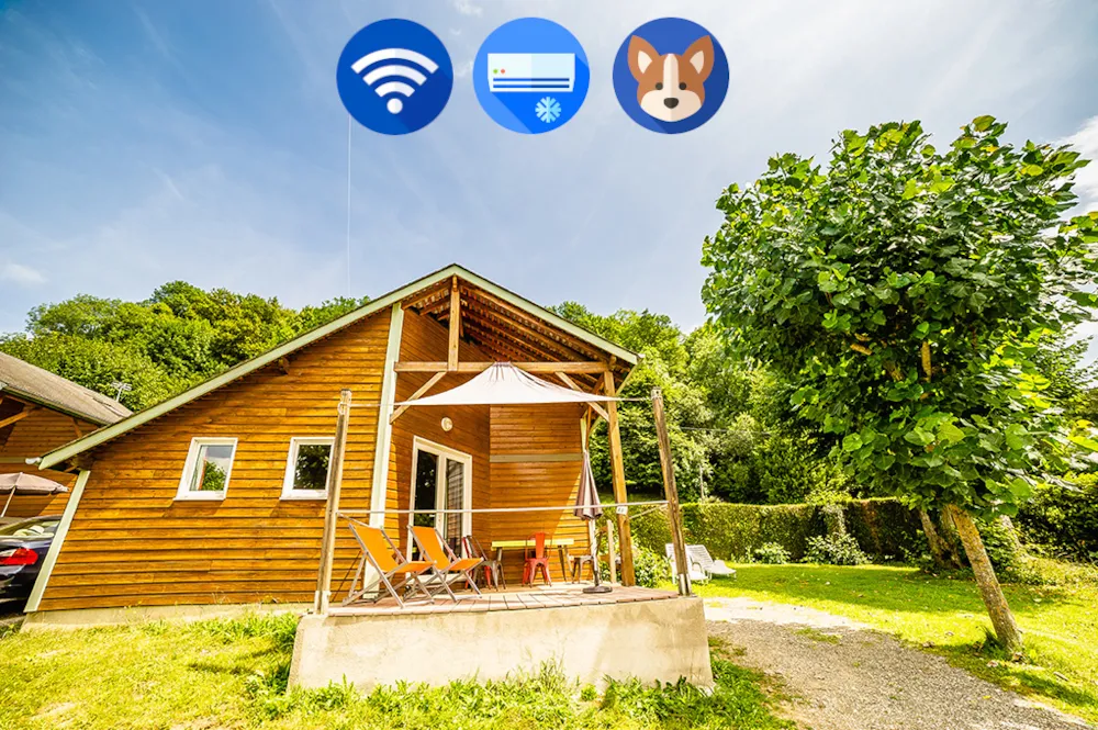 Mietunterkunft - Chalet Origine (2 Zimmer + Umwandelbares Sofa ) - Camping LE MONLOO