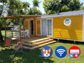 Mietunterkunft - Mobil Home Grand Confort - Camping LE MONLOO