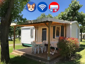 Mietunterkunft - Mobil Home Grand Confort (2 Zimmer) - Camping LE MONLOO