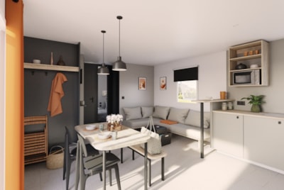 Mobil home 3 chambres climatisé + un mobil home 1 chambre