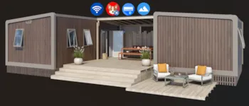 Mietunterkunft - Mobil Home 3 Chambres Climatisé + Un Mobil Home 1 Chambre - Camping LE MONLOO