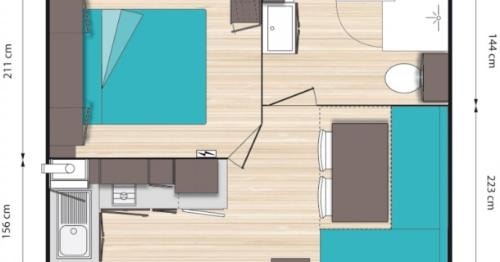 Mobil-Home Sloop 1 Chambre Double - Capacité Maxi