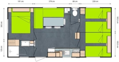 Mobil-home GOELETTE - 3 bedrooms — 10