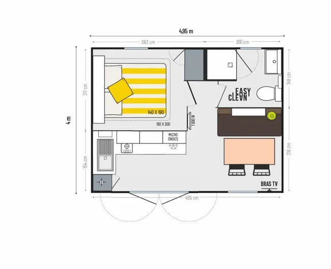 Mobil-Home 2 Pers Clim*