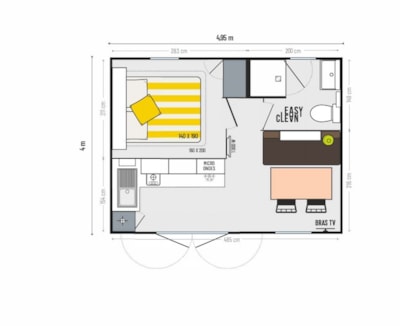 Mobile home with air conditioning