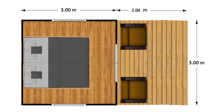 Tente Safari Étape 2 Pers