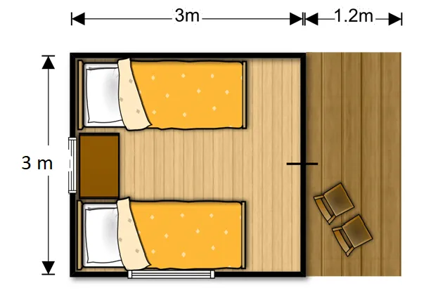 Tente Safari Étape 2 Pers