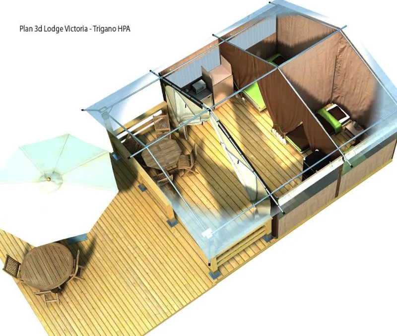 Tente Lodge 30M² Sans Sanitaires + Wifi Offerte/Séjour (Pas De Télévision) - Pas D'animaux
