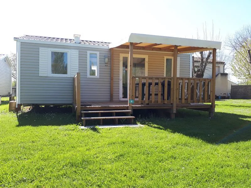 Mobil Home Ibiza 27,5M² + Terrasse Semi-Couverte