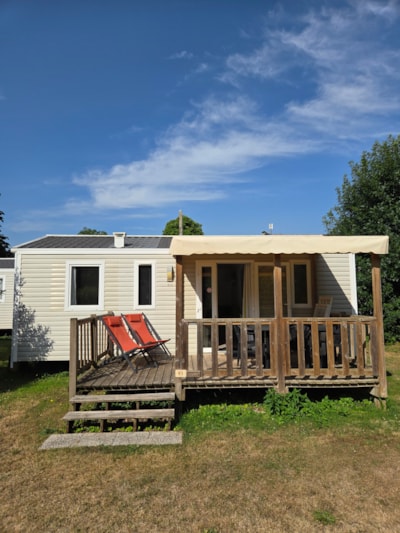 Mobile home Ibiza 27,5m² + semi-covered terrace - air conditioning optional