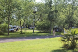 Stellplatz - Stellplatz Komfort (Strom 10A) - Camping Saintes Grandes Rives