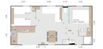 Lodge Hibiscus - 2 rooms, bookable from Sunday to Sunday in summer