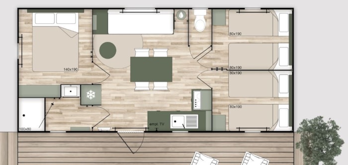 Lodge Tamaris 3 Chambres - Nouveauté 2025