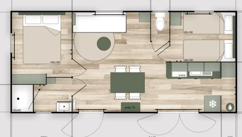 Location - Lodge Tilleul - Vue Sur La Campagne - Nouveauté 2026 - Camping Vert Auxois
