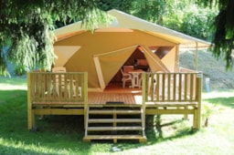 Location - Lodge Toilé Sur Pilotis Esparros - Camping LA PLENITUDE