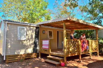 Mietunterkunft - Mobilheim Confort Plus - 31 M² - 2 Schlafzimmer - Klimaanlage + Tv - Camping Les Rivières