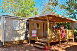 Accommodation - Mobile-Home Confort Plus - 31 M² - 2 Bedrooms - Air-Conditioning + Tv - Camping Les Rivières