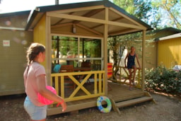 Mietunterkunft - Hütte Gitotel - 25 M² - 2 Schlafzimmer - Klimaanlage + Tv - Camping Les Rivières