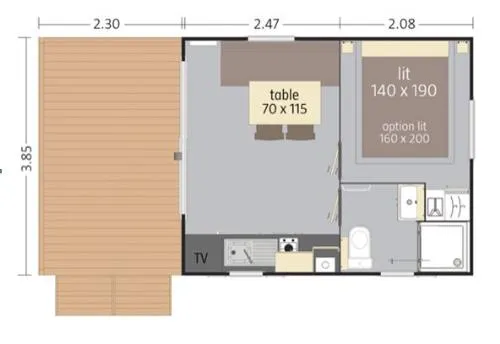 Mobil Home Cocoon Climatisé Dimanche