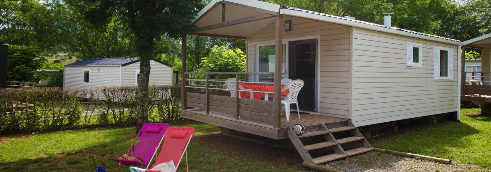 Location - Mobil Home Cottage Dimanche - Camping Bel Air