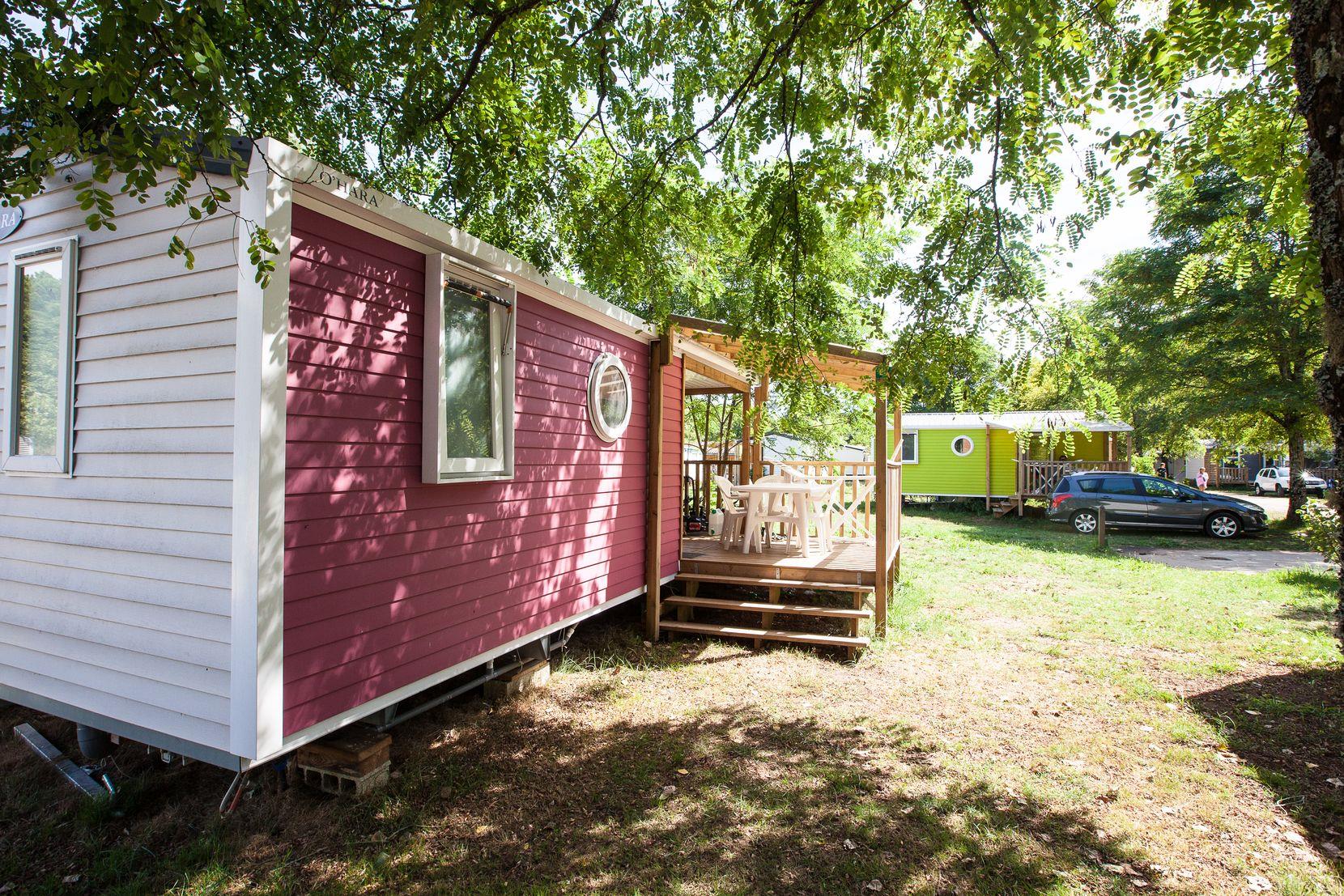 Location - Mobil-Home Confort 27M² 2 Chambres + Terrasse Couverte 12M² + Tv - Camping La Clairière
