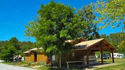Pitch (1 tent, caravan or motorhome / 1 car / electricity 10A) - from 100m² — 2