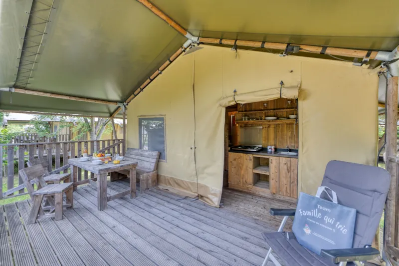 Tente Lodge Confort (2 Chambres) + Terrasse Couverte