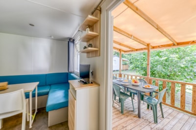 Mobil-home Confort20m² 1 bedroom + covered terrace 10m² + TV — 9