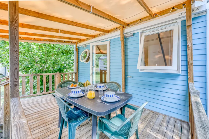 Mobil-Home Confort 20M² 1 Chambre + Terrasse Couverte 10M² + Tv