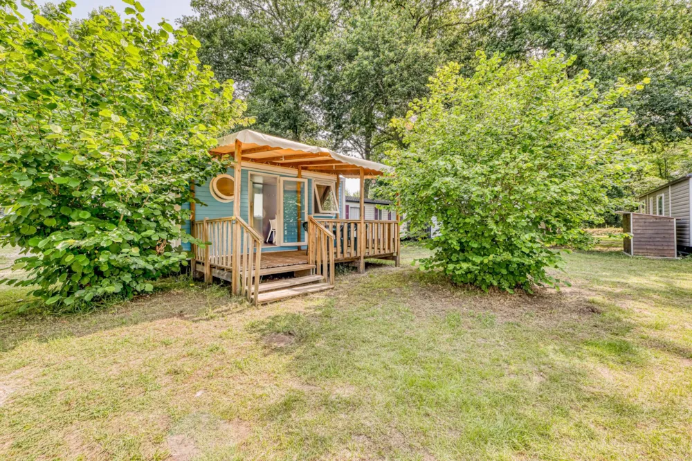 Mietunterkunft - Mobil-Home Confort 20M² 1 Zimmer + Überdachte Terrasse 10M² + Fernsehen - Camping La Clairière