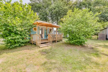 Mietunterkunft - Mobil-Home Confort 20M² 1 Zimmer + Überdachte Terrasse 10M² + Fernsehen - Camping La Clairière