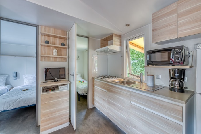 Mobil-Home Confort 33M² 3 Chambres (Année 2012/2014) + Terrasse Couverte 11-15M² + Tv