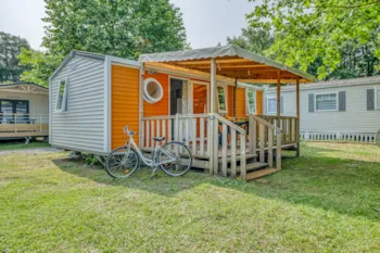 Mietunterkunft - Mobilheim Confort 33M² 3 Zimmer + Überdachte Terrasse 11-15M² + Fernsehen - Camping La Clairière