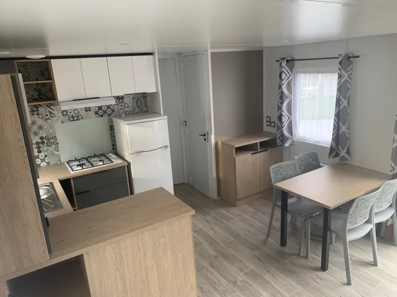 Mobil-Home Premium+ 36M² 2 Chambres + Terrasse Couverte 18M² + Tv+Clim+Lv