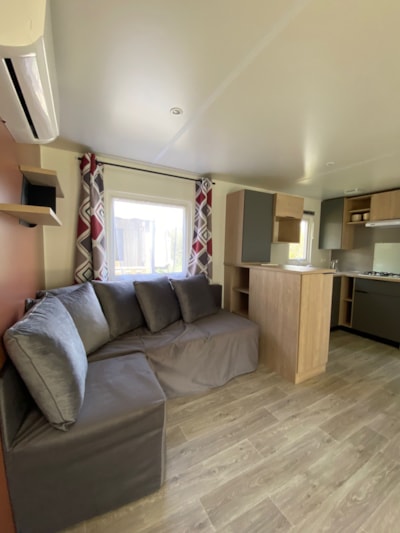 Mobil-home Premium+ - 36m²- 2 bedrooms + covered terrace 18m² + TV+air conditioning+dishwasher — 4