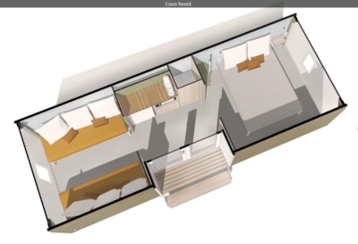 Cocosweet canvas bungalow with unenclosed awning on terrace — 5