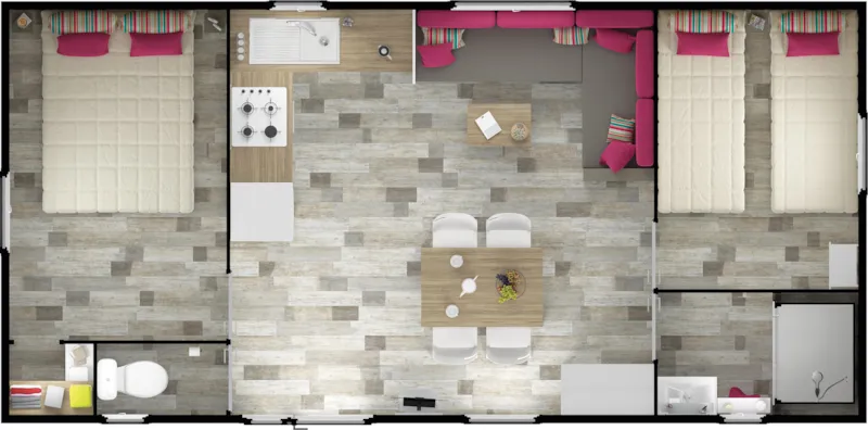 Mobil Home Santa Fe 2 Chambres Terrasse