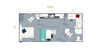 Mobil home Life - terrace - PMR (adapted for people with reduced mobility) — 2