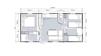 Mobil-home Bali- 3 bedrooms - Terrace - Grand Confot range — 7
