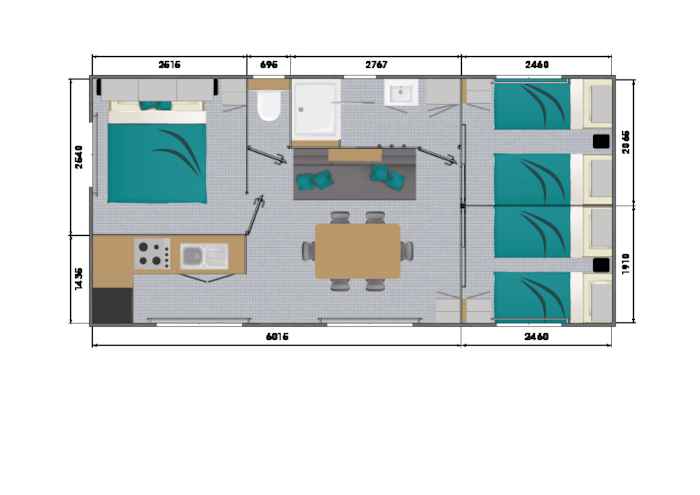 Mobil-Home Agapée 3 Chambres Avec Terrasse, Vue Mer